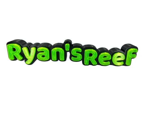 3D Custom Name Sign Aquarium Single-Line Tank Fish Name Plate, Desk Sign Plate, Great Gift! - Image 3