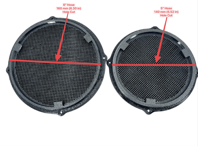 ECOFLOW Wave 2 & 3 Outside Wall Plate Mount Rain Vent Grill for 6" Exhaust or 5in Hoses/Ducts. - Image 4