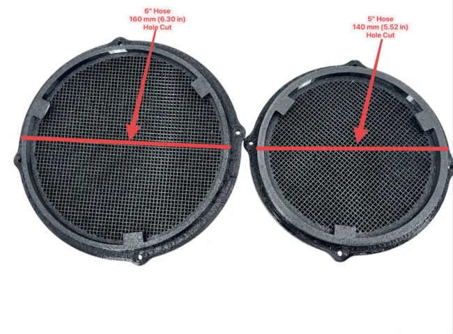 ECOFLOW Wave 2 & 3 Outside Wall Plate Mount Rain Vent Grill for 6" Exhaust or 5in Hoses/Ducts. - Image 6