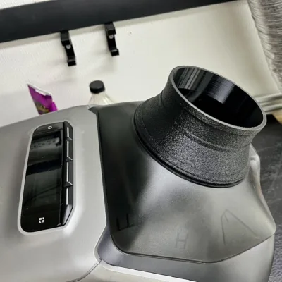 Alternative view of ECOFLOW Wave 2 & 3 Duct Fittings to Standard HVAC Ventilation Hose Adapter