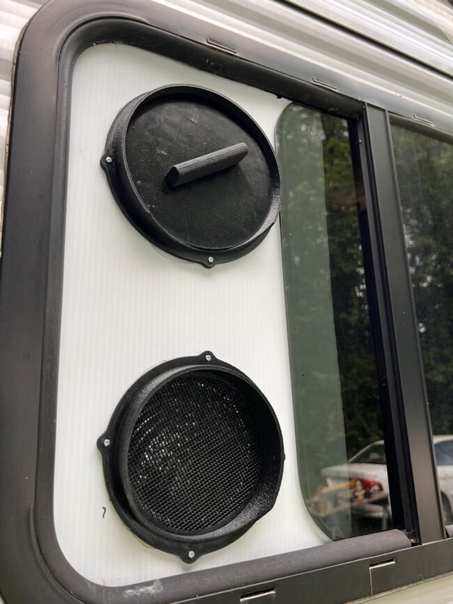 ECOFLOW Wave 2 & 3 Outside Wall Plate Mount Rain Vent Grill for 6" Exhaust or 5in Hoses/Ducts.