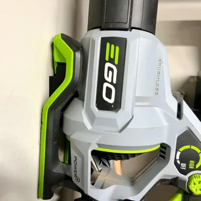 Alternative view of EGO 530, 615, 650, 670, 765, 880 Leaf Blower Wall Tool Mount - Allows vertical mounting of Ego Blowers with Battery Attached