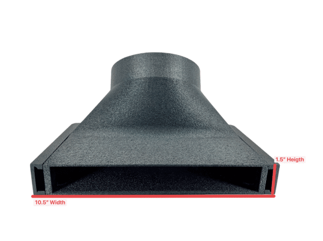 Under Garage Door 2x4 Seal Exhaust Smoke Laser Duct Shroud 1.5in in Height - Image 8