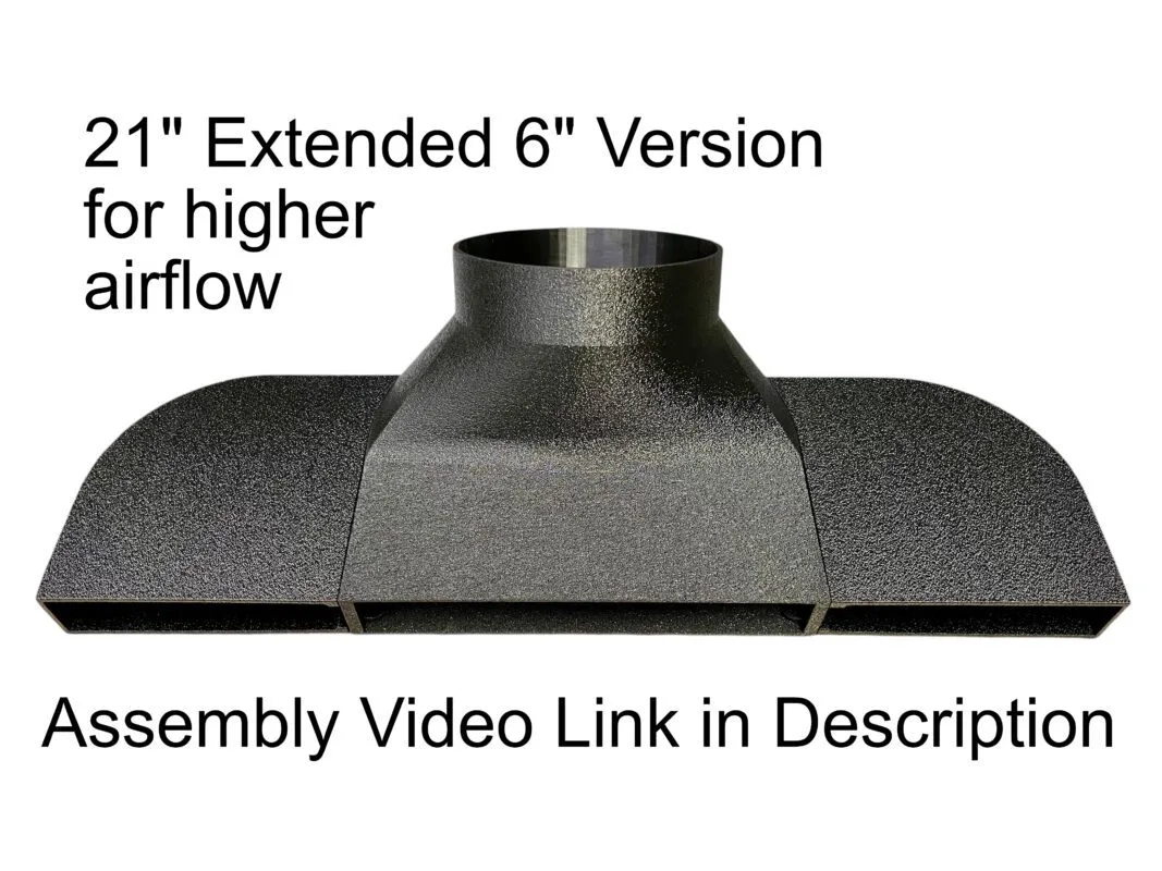 FAQ 179 Under Garage Door Seal Narrow Vent Exhaust Smoke Laser Portable AC Duct Shroud 1.5in in Height - Perfect for HOAs!