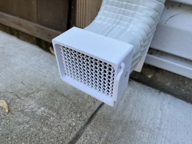 Gutter Downspout Drain Guard, Erosion Defuser/Preventer for Rodents, Critters, Insects & Pests. Tooless clean out design - Image 2