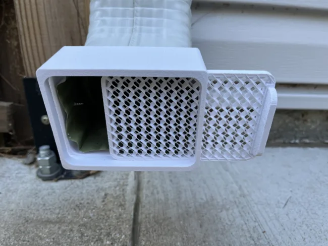 Gutter Downspout Drain Guard, Erosion Defuser/Preventer for Rodents, Critters, Insects & Pests. Tooless clean out design - Image 4