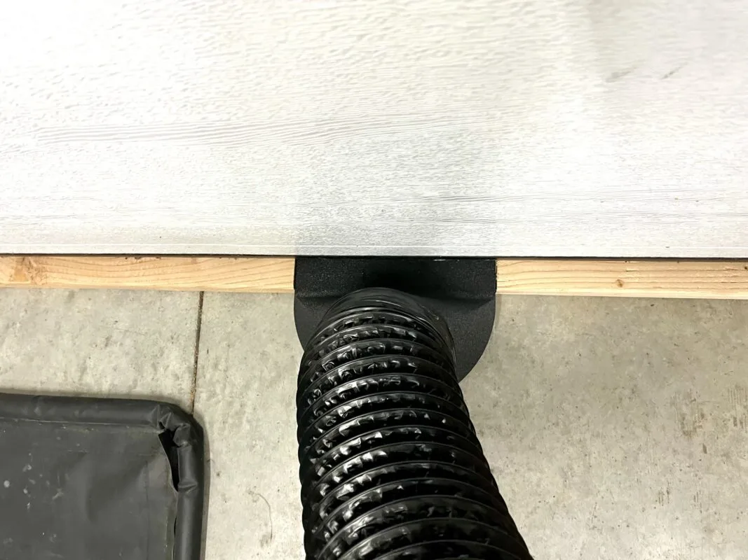 FAQ 177 Under Garage Door Seal Narrow Vent Exhaust Smoke Laser Portable AC Duct Shroud 1.5in in Height - Perfect for HOAs!