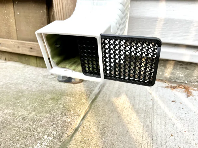 Gutter Downspout Drain Guard, Erosion Defuser/Preventer for Rodents, Critters, Insects & Pests. Tooless clean out design - Image 5