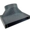 Under Garage Door Seal Exhaust Smoke Laser Portable AC Duct Shroud 1.5in in Height