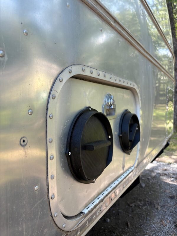 Venting Hvac in an AirStream Travel Trailer 2 a close up of a metal trailer