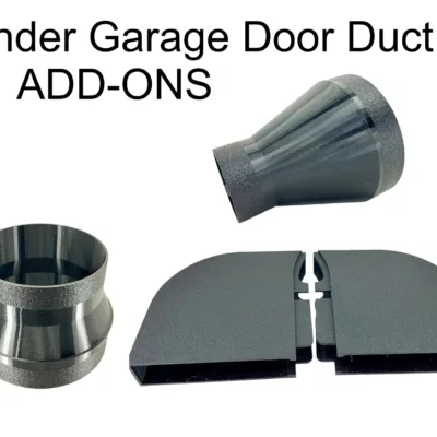 Under Garage Door Seal Exhaust Smoke Laser Portable AC Duct Shroud Accessories - Add-Ons