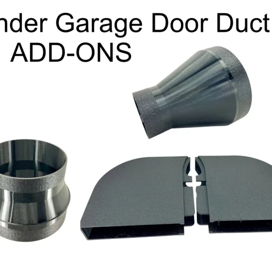 Under Garage Door Seal Exhaust Smoke Laser Portable AC Duct Shroud Accessories - Add-Ons