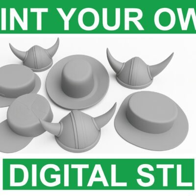 Sea Urchin Hats (Viking,Baseball,Pirate,Skipper) - Digital STL