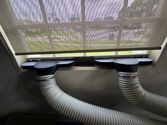 Under Window Seal Exhaust Smoke Laser Portable AC Air Conditioner Duct Shroud 1.5in in Height - Image 4