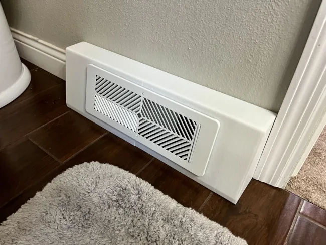 Baseboard Adapter Enclosure for Flair 4"x12" Smart Vent - Convert your Baseboard into a Smart Vent!