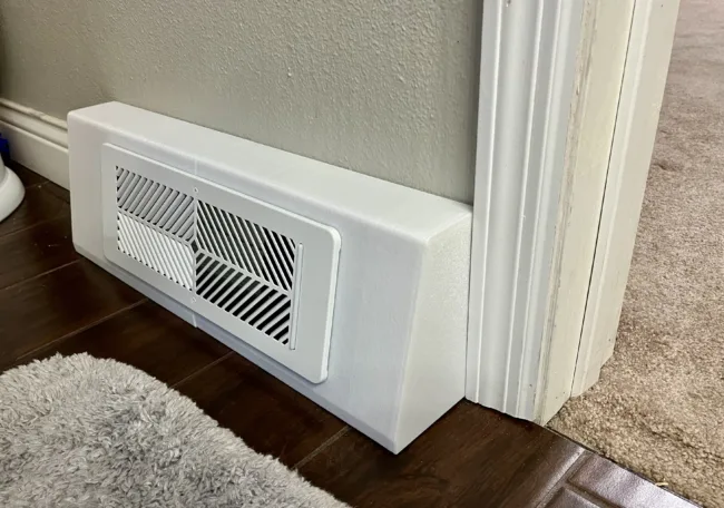 Baseboard Adapter Enclosure for Flair 4"x12" Smart Vent - Convert your Baseboard into a Smart Vent! - Image 5