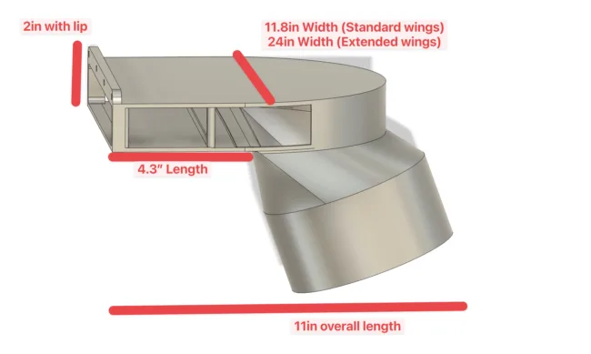Under Window Seal Exhaust Smoke Laser Portable AC Air Conditioner Duct Shroud 1.5in in Height - Image 3