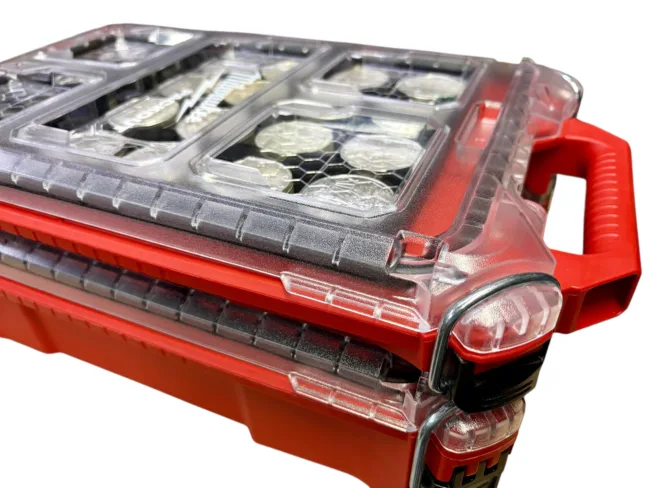 Milwaukee Packout Slim Compact Silver Eagle Tray - Holds 264 1oz Coins! Stackable