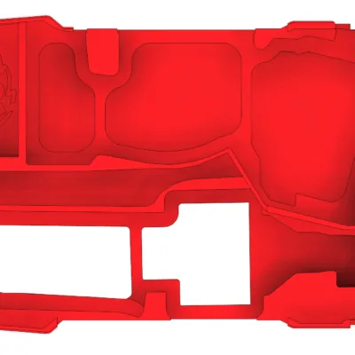 Alternative view of Milwaukee Packout M12 3/8 Inch Stubby Impact Wrench (GEN2,GEN3) & 3/8 Inch Ratchet Insert For Milwaukee Packout Container Model 48-22-8435