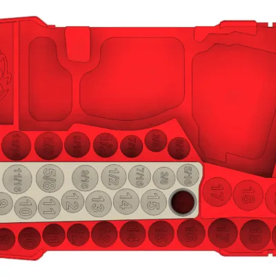 Alternative view of Milwaukee Packout Insert Tray for M12 3/8" Stubby Impact Wrench (Models 2554-20 Gen2 and 2562-20 Gen3) Tray For Packout Model 48-22-8435