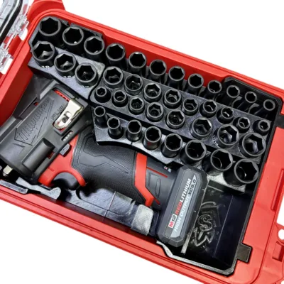 Milwaukee Packout Insert Tray for M12 3/8" Stubby Impact Wrench (Models 2554-20 Gen2 and 2562-20 Gen3) Tray For Packout Model 48-22-8435