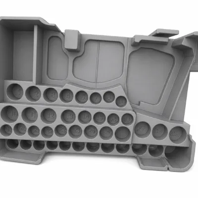 Milwaukee Packout Insert Tray for M12 3/8" Stubby Impact Wrench (Models 2554-20 Gen2 and 2562-20 Gen3) Tray For Packout Model 48-22-8435 - DIGITAL STL
