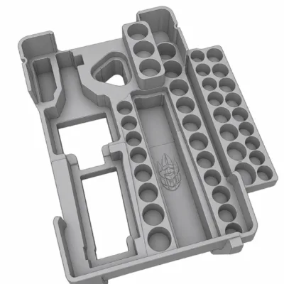 Milwaukee Packout M12 3/8" Ratchet Driver (Model 2457-20 + 2567-20 High Speed) & Socket Shockwave Insert For Packout Container Model 48-22-8435 - DIGITAL STL