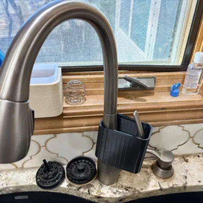 Kitchen Sink Adjustable Faucet Lock for Child or Cat - Prevent Turning on, Quick Disengage 10 IMG 0646