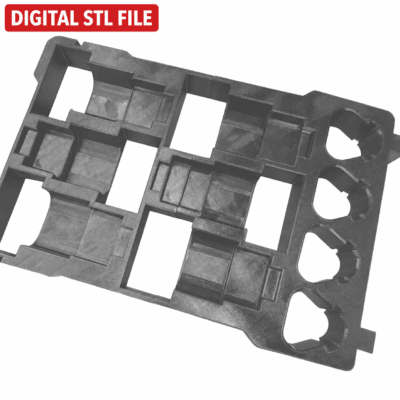 Milwaukee Packout M12 Battery Holder Insert Tray For Packout Container Model 48-22-8435 Stackable - DIGITAL STL Num2