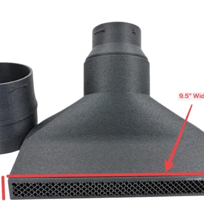 Diesel Heater Under Garage Door or Window Seal Duct Shroud - 4in (100mm), 3.5in (90mm), 3in (75mm) 9 Measurements