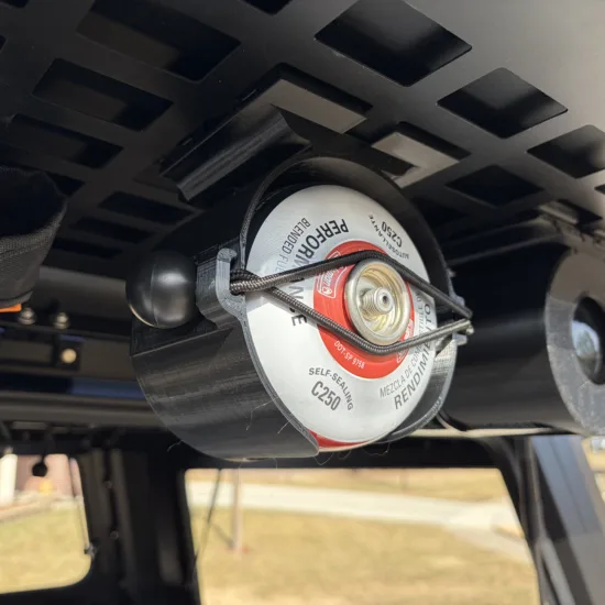 RSI SmartCap - Molle Panel Butane & Propane Bottle Tank Bracket Holder for Coleman, Fuel Keg