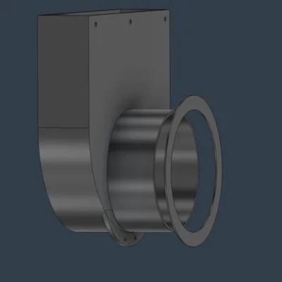 Air Duct Right Angle Deflector Shroud