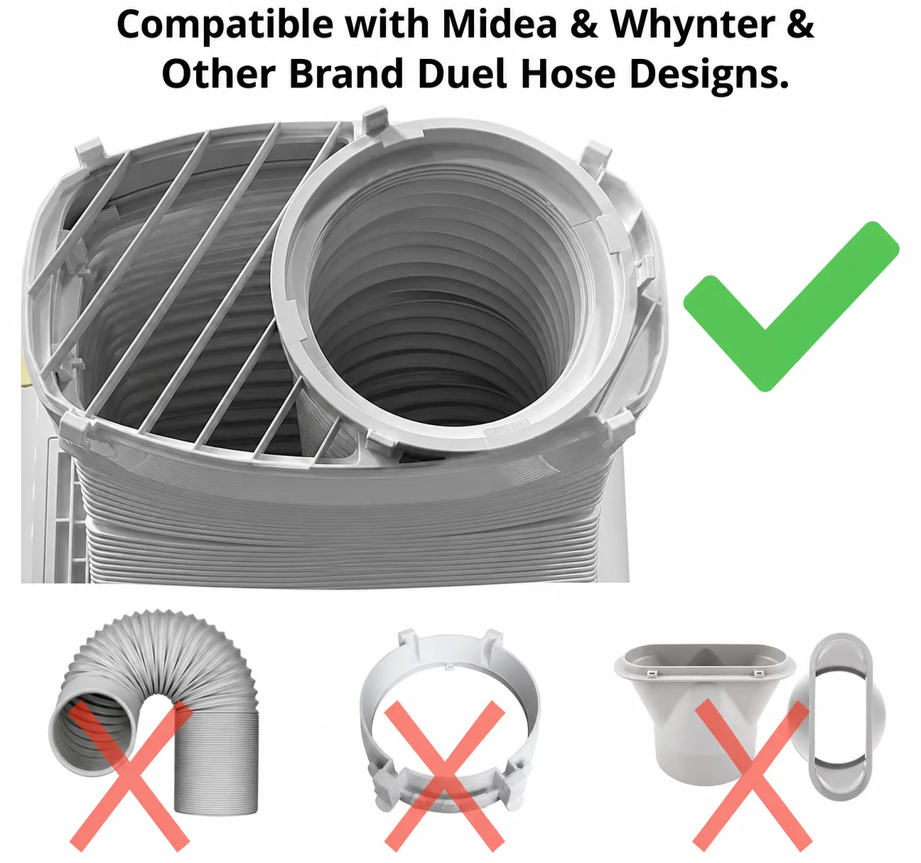 AC Vent Exhaust Hose Adapter Plate for Window, Sliding Door, Wall compatible for Whynter & Midea Duo 10 AC Vent Exhaust Hose Adapter Plate for Window, Sliding Door, Wall compatible for Whynter & Midea Duo - Image 8