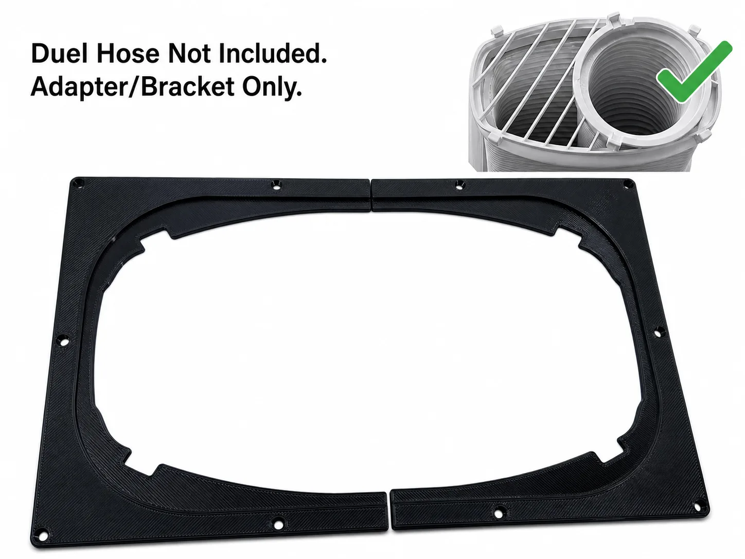 AC Vent Exhaust Hose Adapter Plate for Window, Sliding Door, Wall compatible for Whynter & Midea Duo 3 AC Vent Exhaust Hose Adapter Plate for Window, Sliding Door, Wall compatible for Whynter & Midea Duo