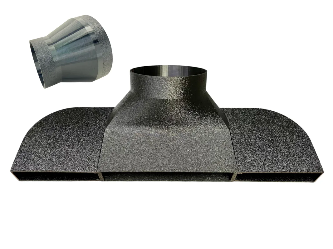 FAQ 188 Under Garage Door Seal Narrow Vent Exhaust Smoke Laser Portable AC Duct Shroud 1.5in in Height - Perfect for HOAs!