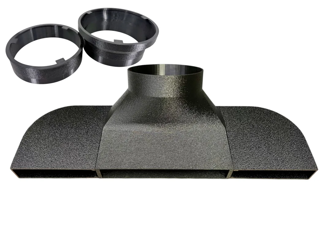 FAQ 195 Under Garage Door Seal Narrow Vent Exhaust Smoke Laser Portable AC Duct Shroud 1.5in in Height - Perfect for HOAs!