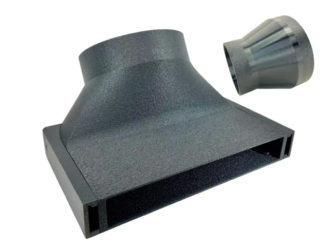 Under Garage Door Seal Narrow Vent Exhaust Smoke Laser Portable AC Duct Shroud 1.5in in Height - Perfect for HOAs!