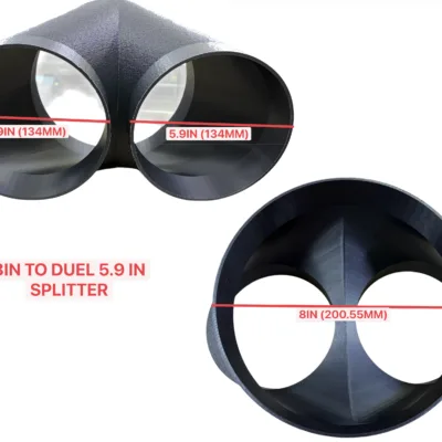 2-Way Splitter Duct 5.9in, 6in, 8in to Duel 5.9in or 6in HVAC Hoses - High Temp ASA 16 2-Way Splitter Duct 5.9in, 6in, 8in to Duel 5.9in or 6in HVAC Hoses - High Temp ASA - Image 7