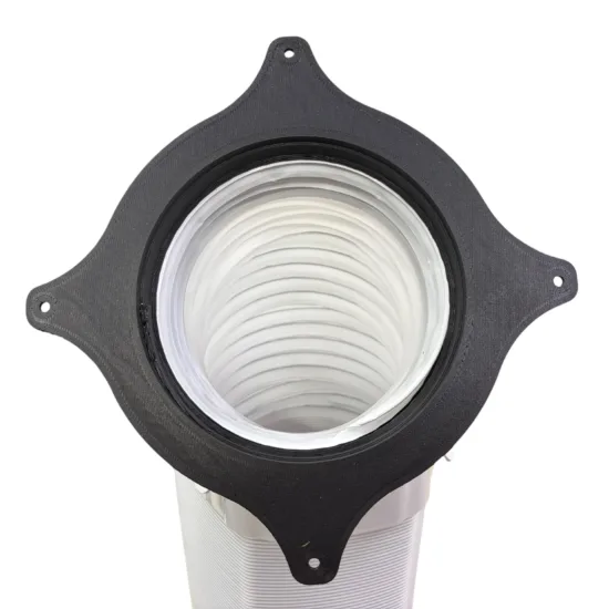 5.9in Hose Tube Portable AC Air Conditioner Flange Wall Mount Bracket Vent Hook Up Casement Window Solution - High Temp ASA