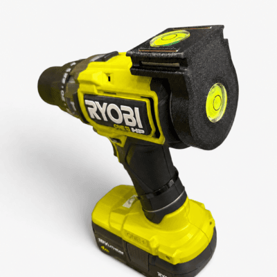 Universal Drill Level Attachment. Uses Velcro to fit many brands such as Dewalt,Craftsman,Ryobi, Others - Built TOUGH