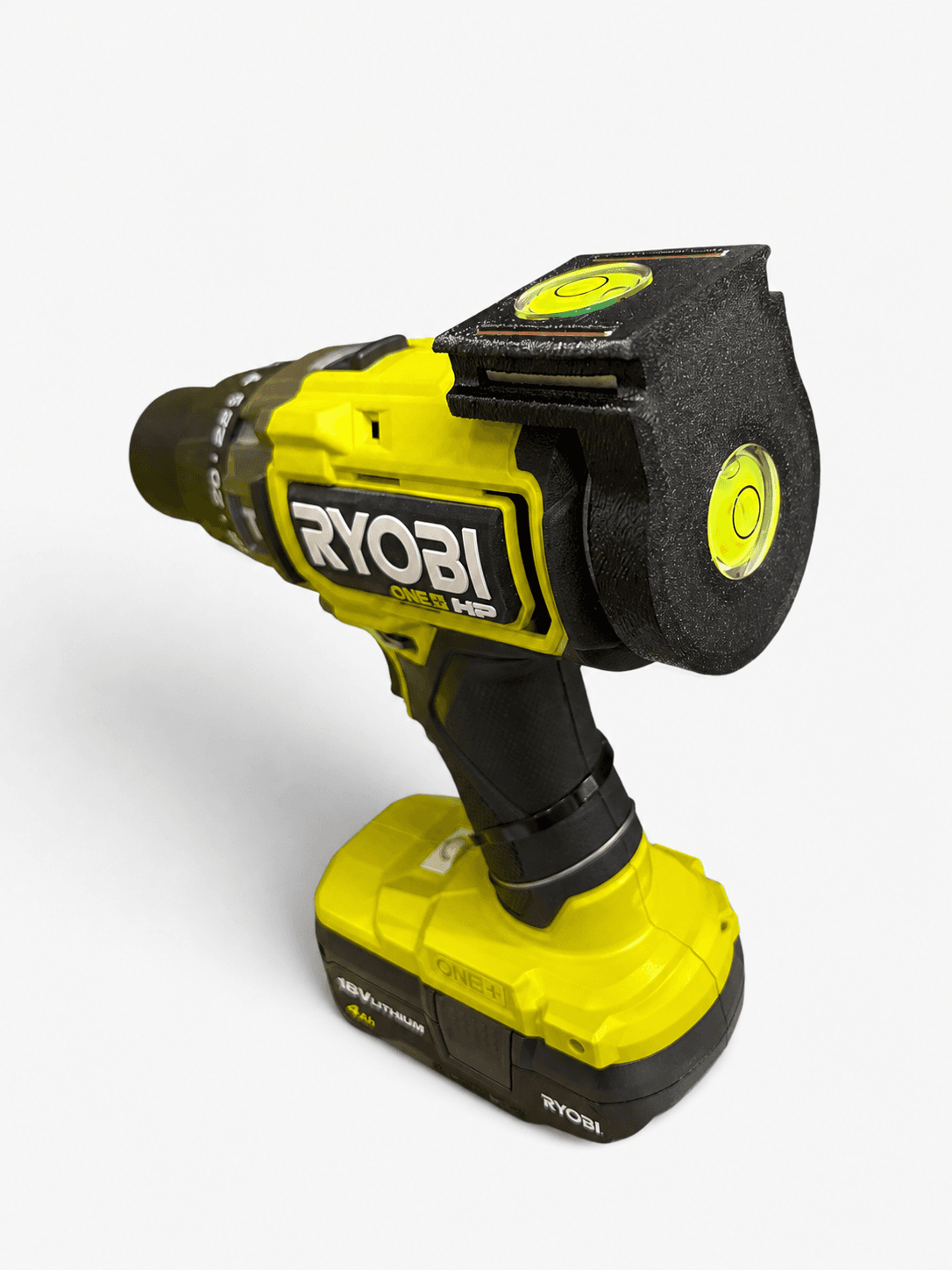 Universal Drill Level Attachment. Uses Velcro to fit many brands such as Dewalt,Craftsman,Ryobi, Others – Built TOUGH