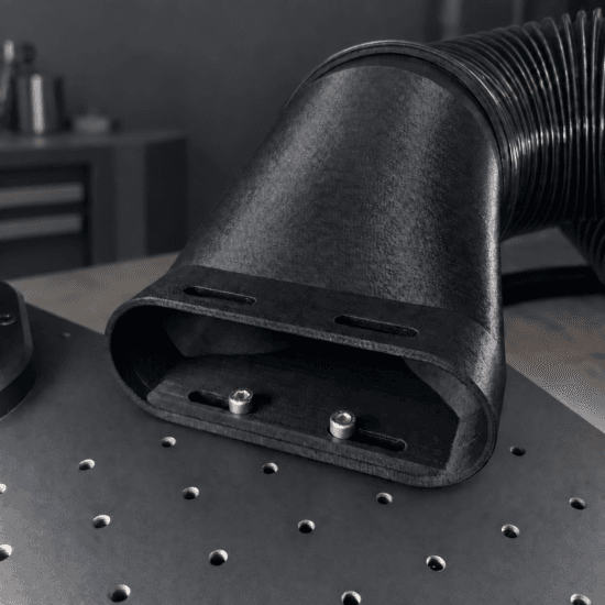 Low Profile 4in Fume Extractor for Fiber, ComMarker, Galvo Laser Engravers - ASA