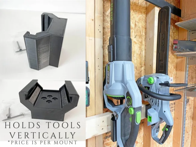 EGO 56V Wall Tool Mount - Allows vertical mounting of Ego Tools to a wall.