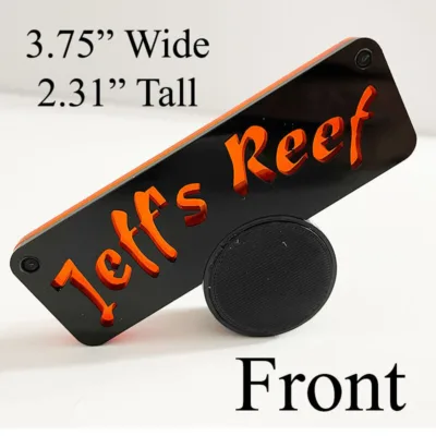 Custom 375 Wide x 231 height acrylic neon sign for inside your Aquarium Tank 266361777916 3