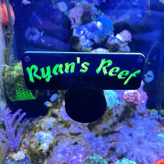 Custom 3.75" Wide x 2.31" height acrylic neon sign for inside your Aquarium Tank
