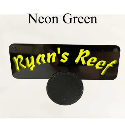 Custom 375 Wide x 231 height acrylic neon sign for inside your Aquarium Tank 266361777916 7
